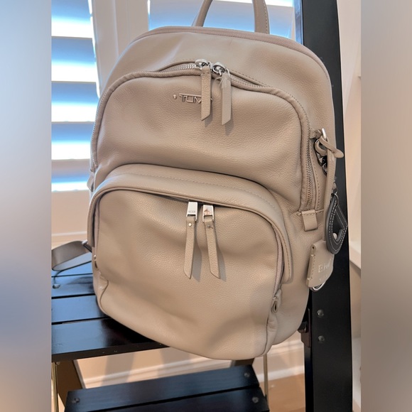 Tumi Handbags - Tumi Cream Backpack